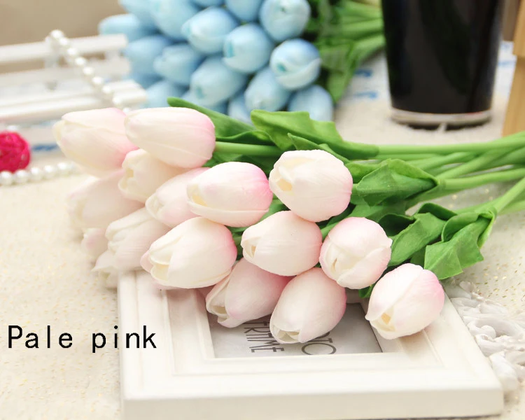 1 pieces Artificial flower high quality real touch PU Tulip desktop wedding home decoration gift multi-color