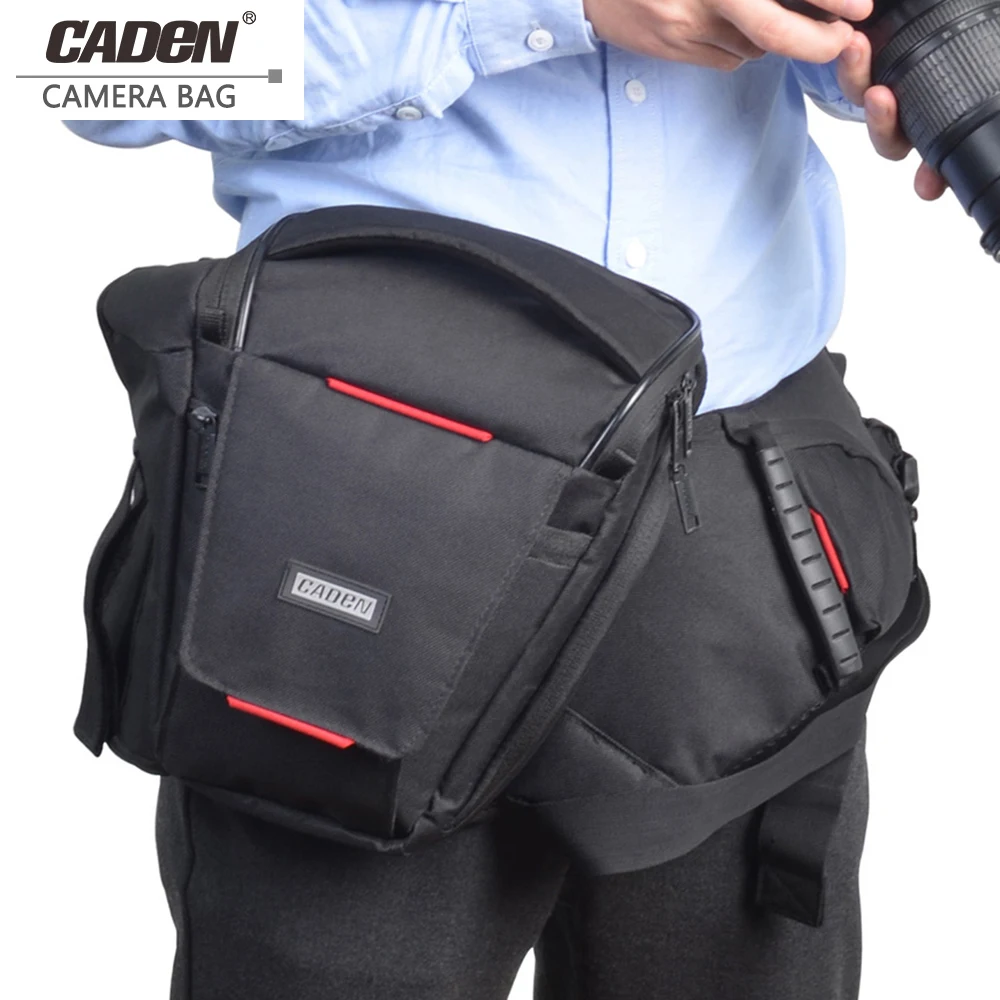 

CADeN DSLR Camera Waist Bag Packs Photo Video Black Shoulder Cross Bags Protective Carry Case for Canon Nikon Sony chest bag