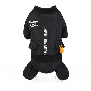 

Black Dog Jumpsuit Clothes Warm Hoodie pet outfit Waterproof Pet Winter Jacket Coat for small large dog S M L XL -6XL