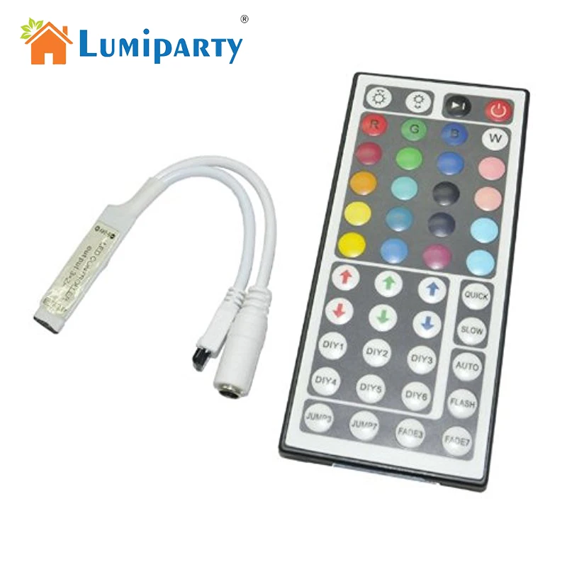 buy LumiParty 12V 6A 44 Keys Mini Ir Remote RGB led Controller for 3528 amp; 5050 RGB LED Strip Lights