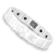 Tungsten Mens Bracelet, Magnetic Bangle, White Colour Health Care Wristband Jewelry KB898