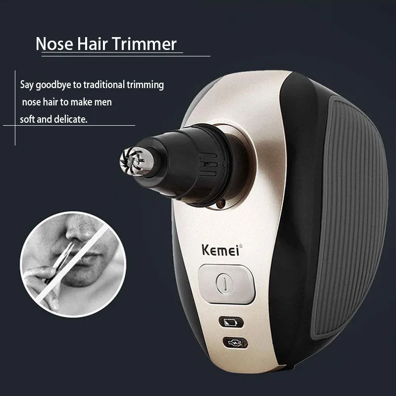 Kemei Бритва мужская триммер для бороды электрическая бритва многофункциональная машинка для стрижки волос триммер для мытья волос в носу 4
