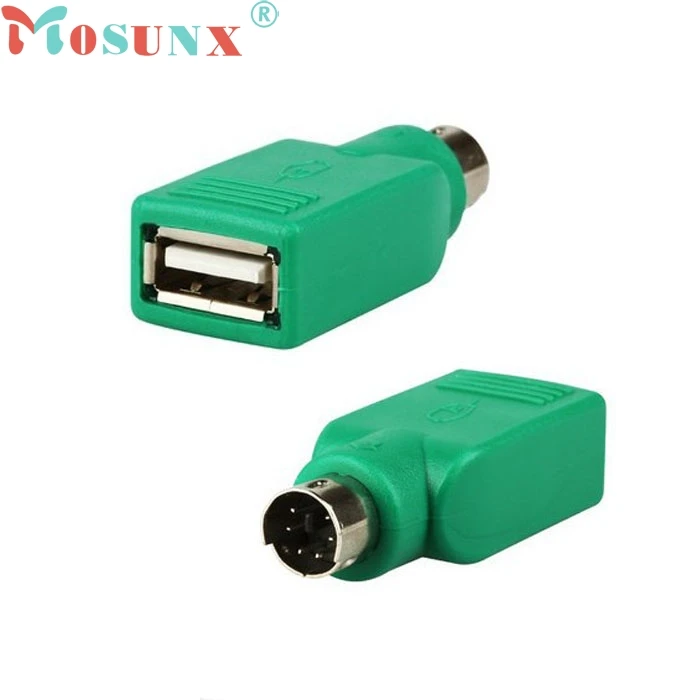 ECOSIN 1 шт. USB женский для PS2 PS/2 Мужской адаптер конвертер клавиатуры мыши JAN31 |