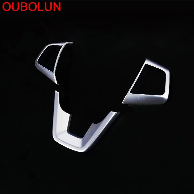 OUBOLUN для Hyundai ix35 2018 ABS Хромированная краска из углеродного волокна отделка Руля