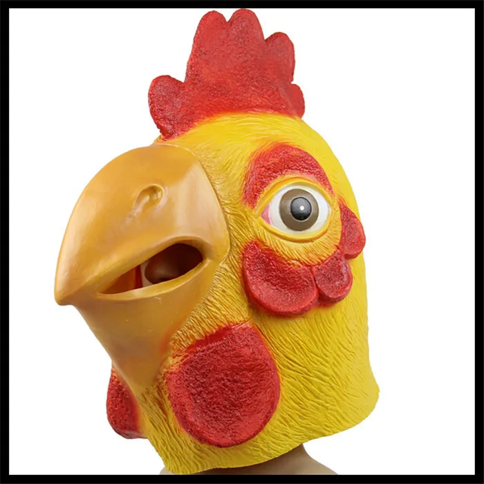 Free shipping 2015 new Hot Sale Chicken Face mask Rubber Latex Chicken