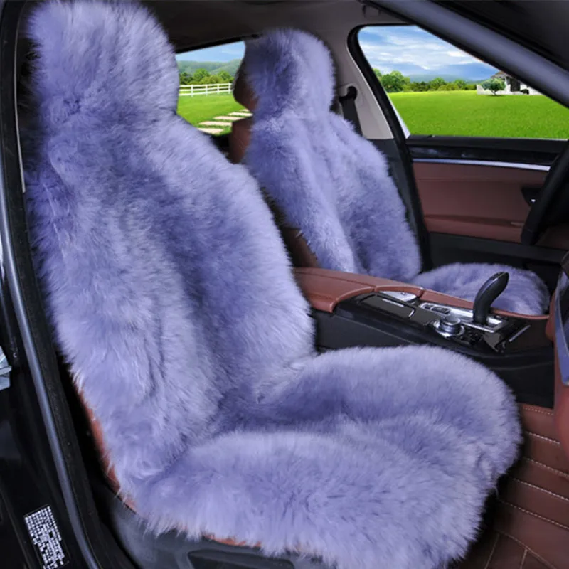 Purple Sheepskin Seat Cushion Cover Winter - China Sheepskin, Pad