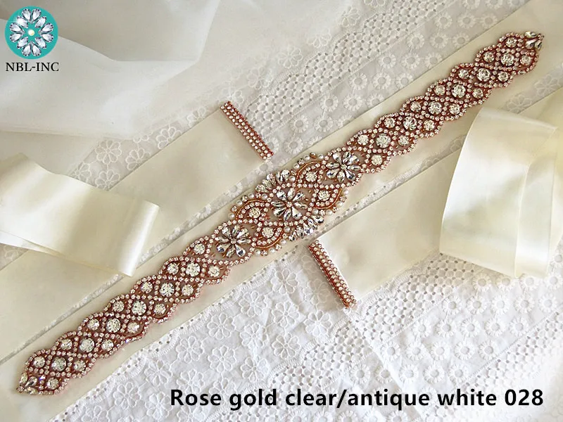 1 шт.) ручная работа бисером Свадебная Хрустальная лента из страз аппликации для свадьбы вечернее платье пояс WDD0723
