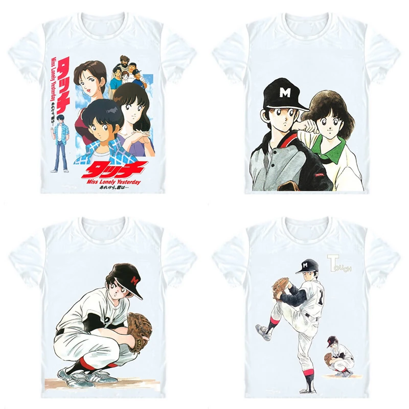 Touch Tatchi Tatsuya Uesugi T Shirts Short Sleeve Shirts Anime Kazuya Uesugi Touch Tankobon Kazuya And Minami Cosplay Shirt T Shirts Aliexpress