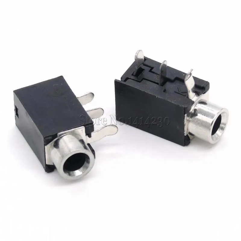 10Pcs 3.5MM Metal Head Headphone Jack 