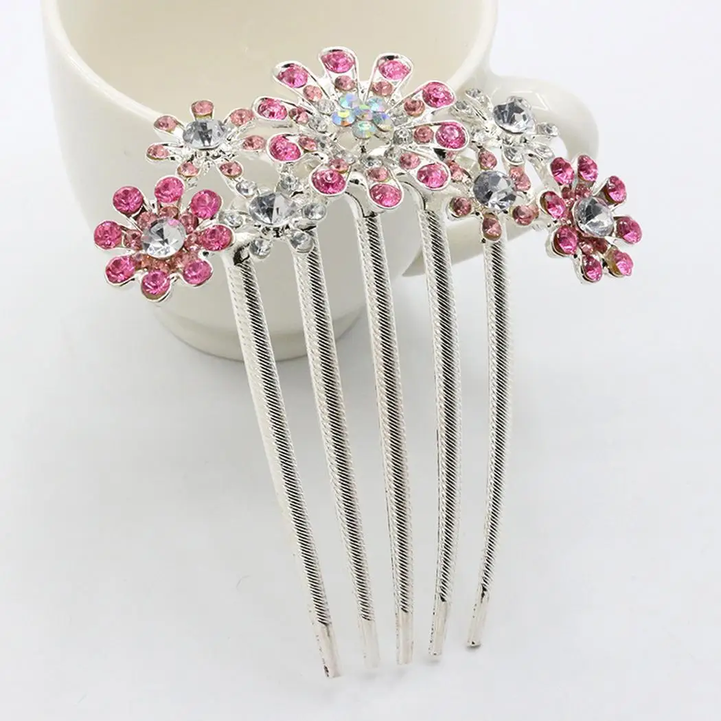 Headwear Comb Hairpin Korean Style Fashion Floral Alloy Hair Casual pin