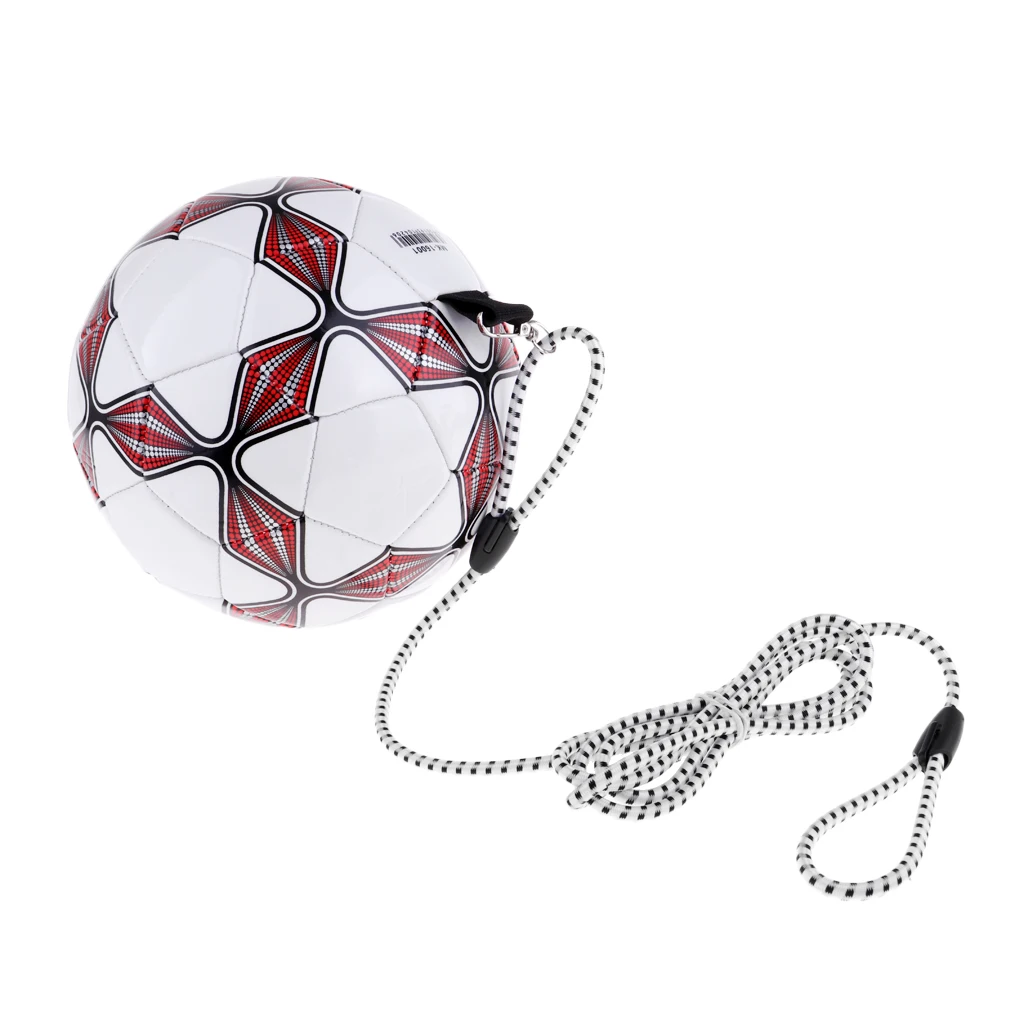 Soccer Ball Size 4 With High Elastic String Outdoor Training For Kids Red Soccer Skills Practice Ball Football Agility Training