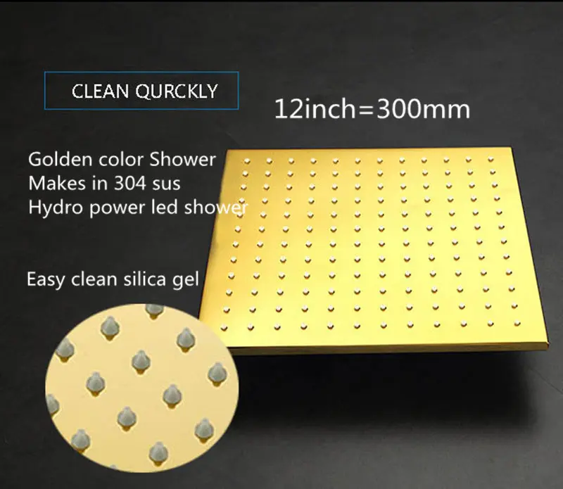 LED Shower head square
