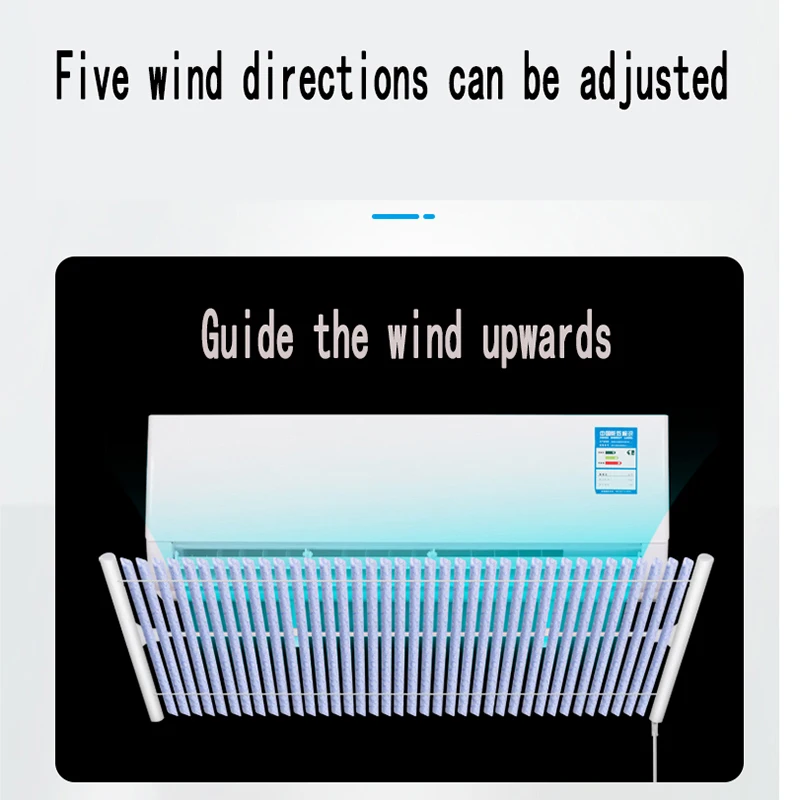 

Adjustable Air Conditioner Cover Windshield Louver Air Conditioner Shield Wind Guide Straight Anti-wind Shield