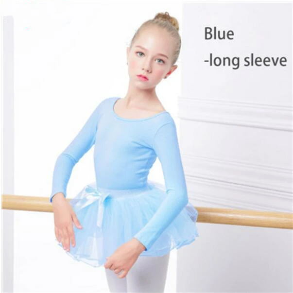 iiniim Girls Team Basic Long Sleeve/Sleeveless Leotard Tied Skirt Kid Dance Ballet Gymnastics Tutu Dress 