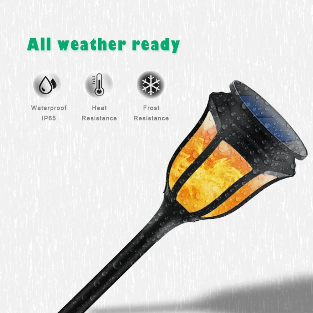 

ICOCO Solar Flame Flickering LED Light IP65 Waterproof Light Control 96 LED Torch Light With Spike For Outdoor Garden Decor Lamp