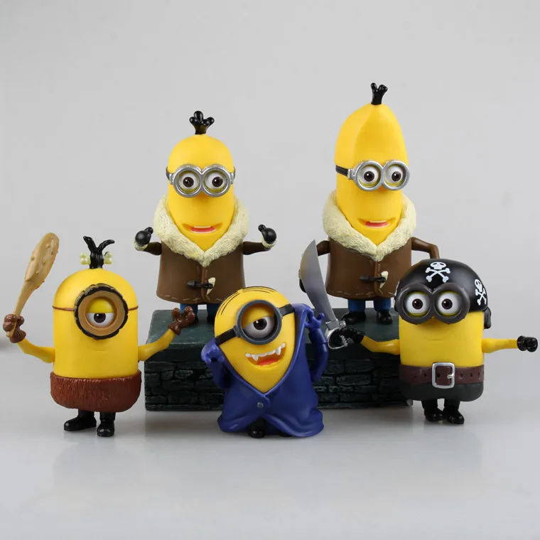 

2015 New Movie Cartoon Minions Toys 11-19CM Large Size Minions PVC Action Figures 5Pcs/Lot Collectible Model Toys Dolls With Box