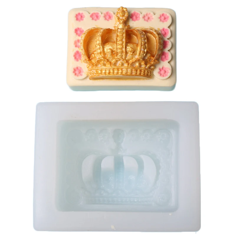 Crown Liquid Silicone Mold Handmade Soap Molds DIY Fondant Cake Decor Chocolate Candy Cookie Ice Pudding Mould Baking Tool | Дом и сад
