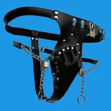 fetish chastity device for male chastity adult slave sex toy leather mens chastity belt restraints M022