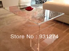 ONE LUX Waterfall Large Clear Acrylic Coffee Tea Table/ Lucite Magazine Table/Perspex Side Table