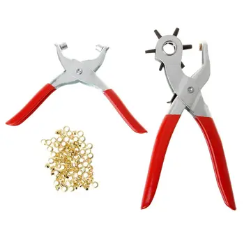 

2pcs Leather Band Strap Drilling Hand Pliers Belt Hole Pouch Plier With Eyeylets Grommet Setting ToolFree shpping