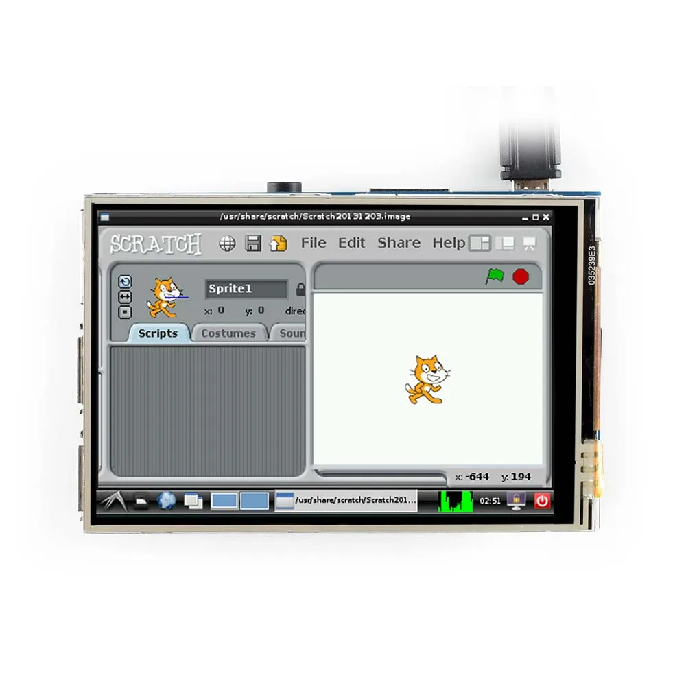 3 5 дюймовая резистивная сенсорная панель с ЖК дисплеем RPi (A) 320*480 TFT интерфейс SPI