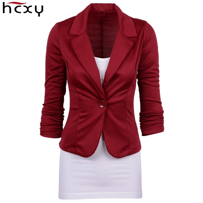 Spring Women Slim Fit Blazer Jackets Office Work Solid Color Suit Female Long Sleeve Coats Ladies Suits | Женская одежда