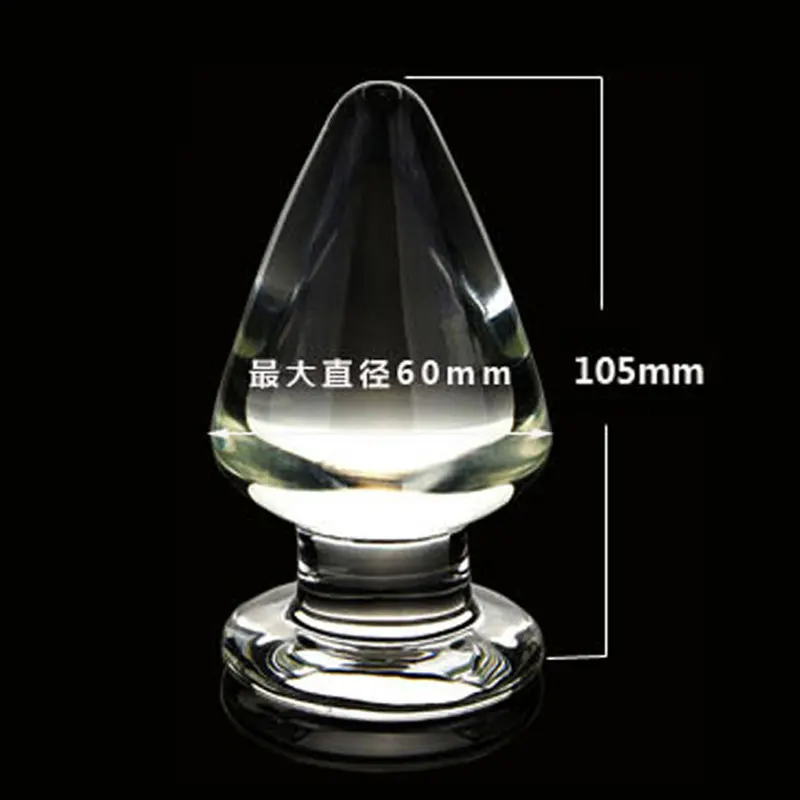 New Large Crystal Glass Dildo 6cm Diameter Adult Masturbation Products Anal Butt Plug Stimulator