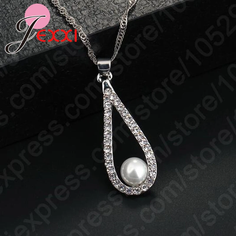 Женское ожерелье из серебра 925 пробы с искусственным жемчугом|necklace purchase|necklace ledpearl