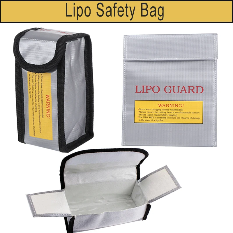 Многофункциональная Взрывозащищенная сумка для аккумуляторов Lipo 185*75*65 мм/125*64*50
