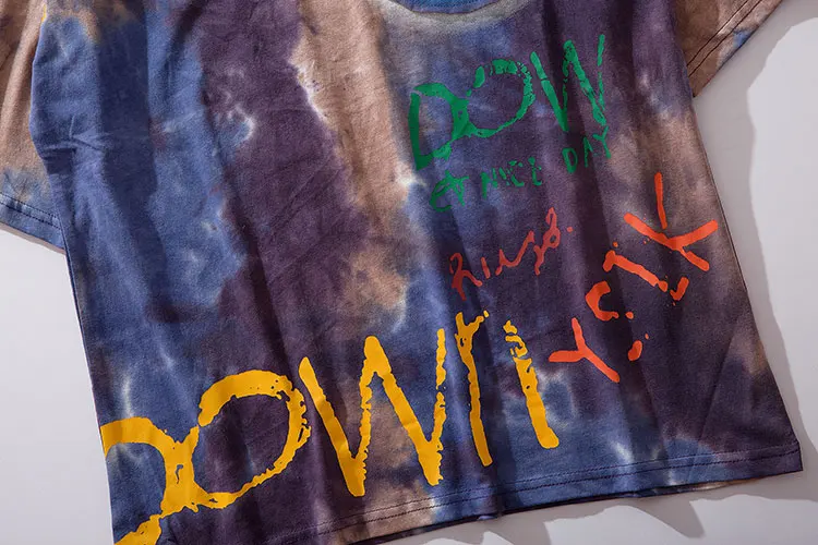 Graffiti Smile Print Tie Dye Tshirts 5