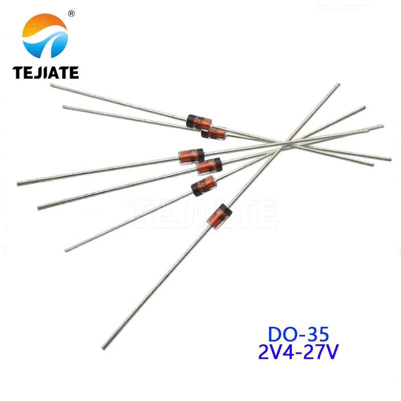 100 шт. 1/2W зенеровский диод BZX55C 0 5 W 2V4 3V0 3V3 4V3 4V7 5V1 5V6 6V2 8V2 9V1 11 12 13-27V | Электронные