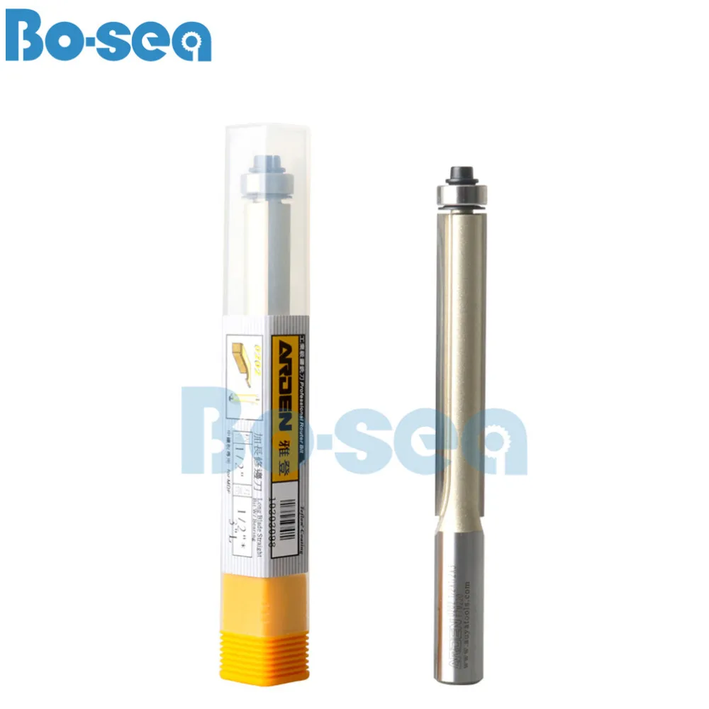 

Long Blade Flush Trim Router Bit Long Straight Bit 1/2"Shank 3" Blade Tungsten Carbide 2 Flutes Professional Router bit-YD