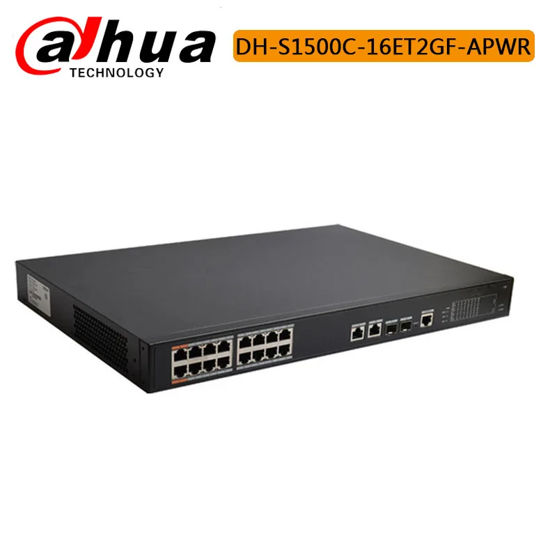 DH 16 Порты POE коммутатор Стандартный AC100-240V для камер безопасности и CCTV системе ip
