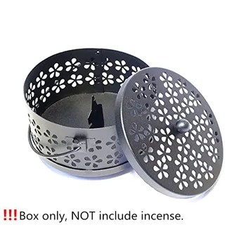 

Incense Burner Mosquito Coil Holder Metal Incense Holder Round Portable Coil Incense Burner Box Bronze Galvanized Steel