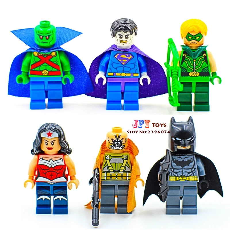 Шт. 50 шт. супергерой Бэтмен Bizarro Bane чудо женщина строительные блоки блоки, друзья для детей Детские игрушки brinquedos menina