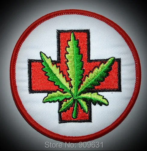 

30x MEDICAL Pot Leaf Stoner Smoker Embroidered Iron On Applique Patch