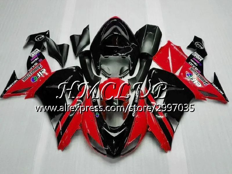 Кузов для Kawasaki NINJA красный огонь Горячие ZX1000C ZX-10R 2006 2007 61HC. 5 ZX1000 C ZX 10 сотрудников отдела исследований ZX 10R 06 07 ZX10R 06 07 обтекатель - Цвет: No. 4