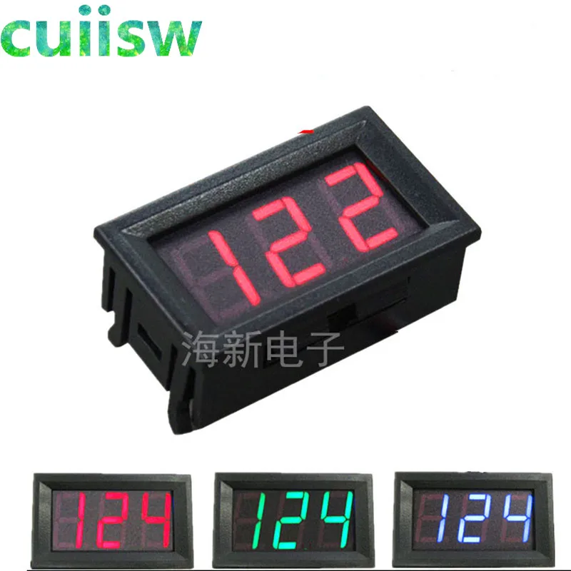 

1PCS Red/Blue/Green LED Panel Mini Digital Two-wire Voltmeter DC 5V To 120V voltage tester volt meter for car