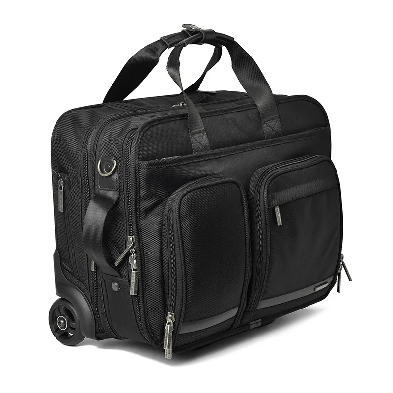 

LeTrend 16 inch business trip Rolling Luggage Multifunction Suitcase Wheels Men Carry on Trolley pilot laptop bag Travel Bag