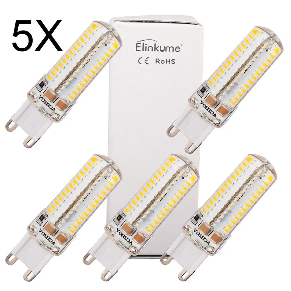 5X Ampoules led G9 9W spot 104 SMD 3014 lampes ampoule лампочки 1050LM blanc chaud AC 200 240V|led g9 9w|led g9g9 9w |