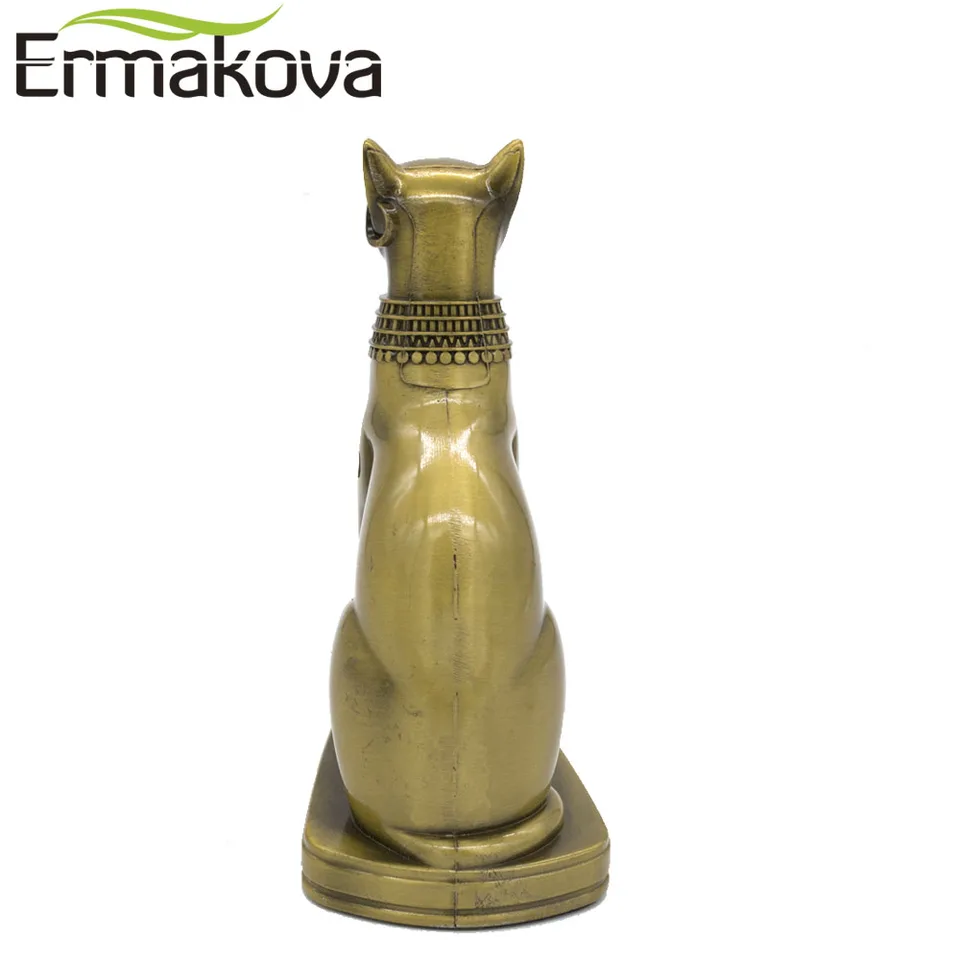 Ermakova Metal Bastet Statue Egyptien Chat Dieu Figurine Chat Dans L Egypte Ancienne Sculpture En Metal Maison Bureau Bureau Decoration Cadeau Aliexpress