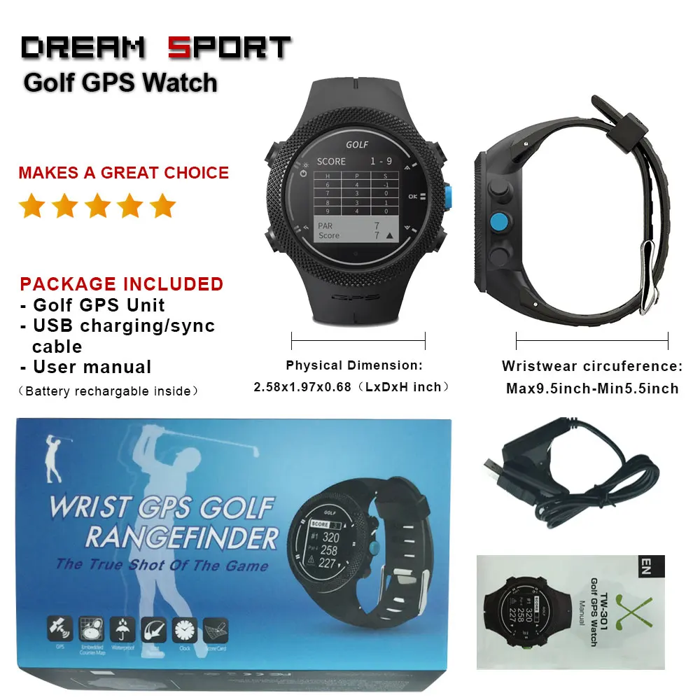 dreamsport golf gps watch
