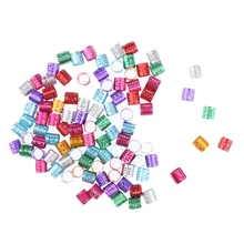 100 шт дреды бусины DIY аксессуары для Плетения КОС алюминиевые плетения кольца для украшения волос