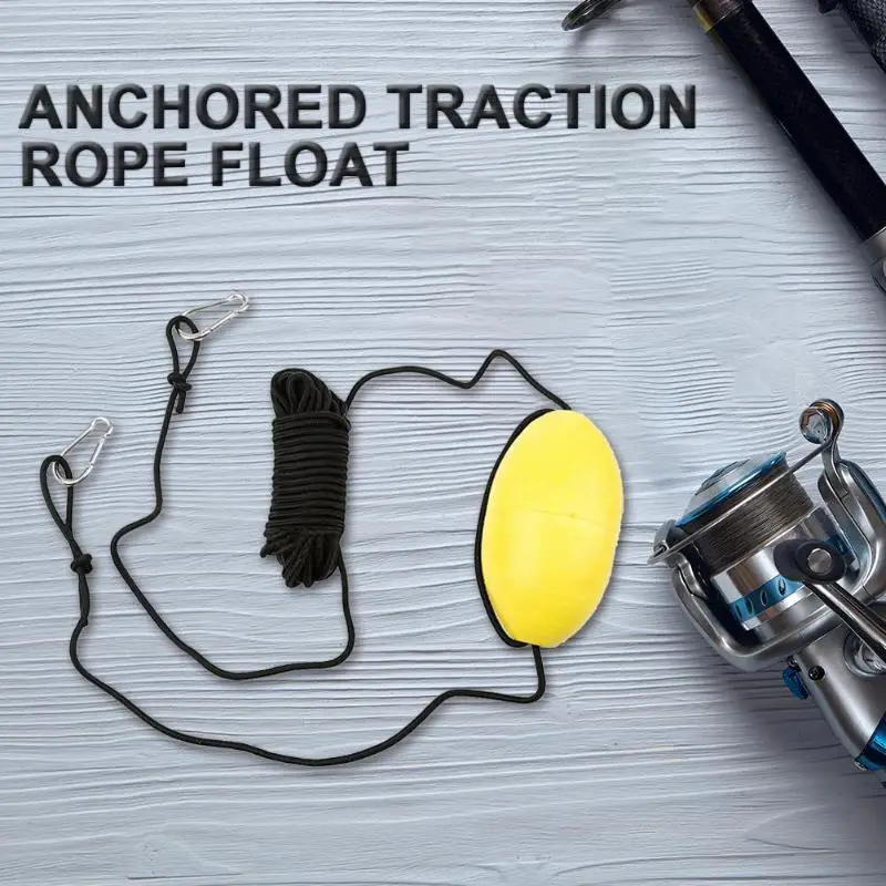 1pc Kayak Drift Anchor Rope Boat Drift Anchor Tow Rope Tow Line Long Nylon Rope Stainless Steel Clips Kayak Accessory 9.1m /30ft