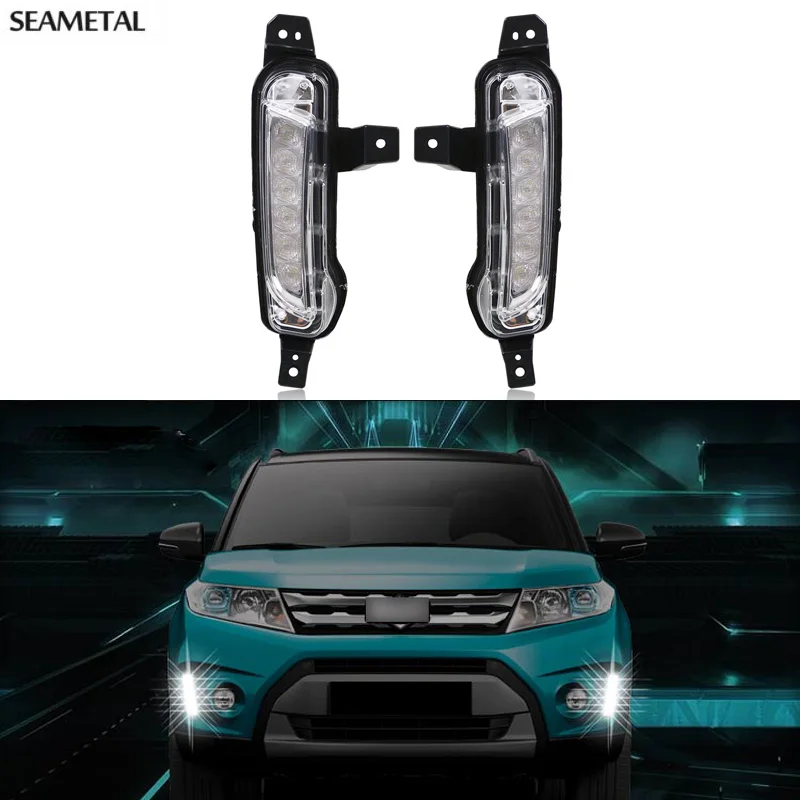 Car-styling DRL LED Daytime Running Light Turn Lights Waterproof For Suzuki Vitara Escudo 4th 2015 2016 Car Styling Car-styling DRL LED Daytime Running Light Turn Lights Waterproof For Suzuki Vitara Escudo 4th 2015 2016 Car Styling