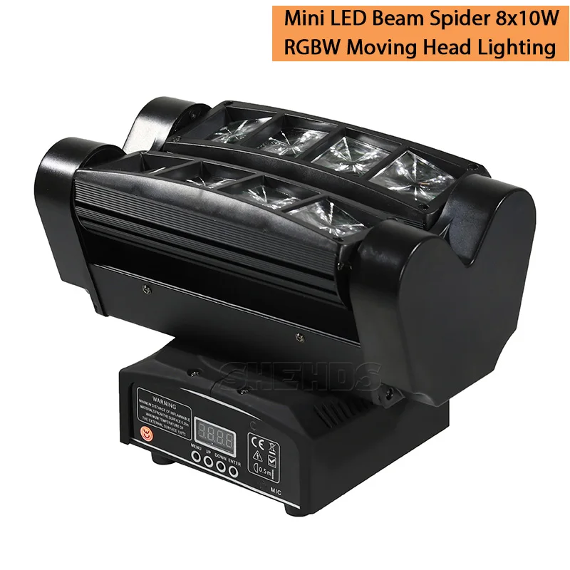 Светодиодный мини-луч Spider 8x10 Вт RGBW с движущейся головкой, освещение хорошего качества для вечерние, свадебные, ночные клубы, сценические огни, Dj Disco Spider - Цвет: LED Spider 8x10w