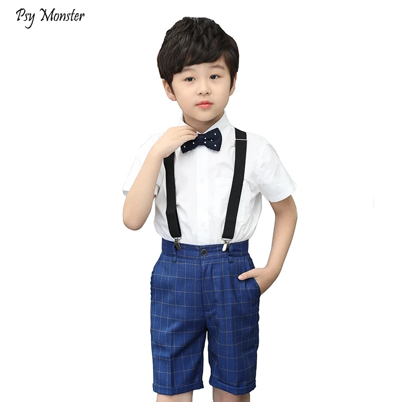 4pcs Formal Children Wedding Dress Set Flower Boy Piano