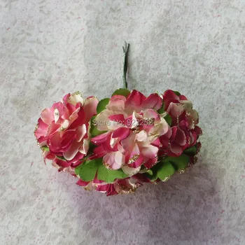 

3CM artificial paper glitter mini roses with wire stem,diy craft arrangements decoration for candy box,scrapbooking,garland hair