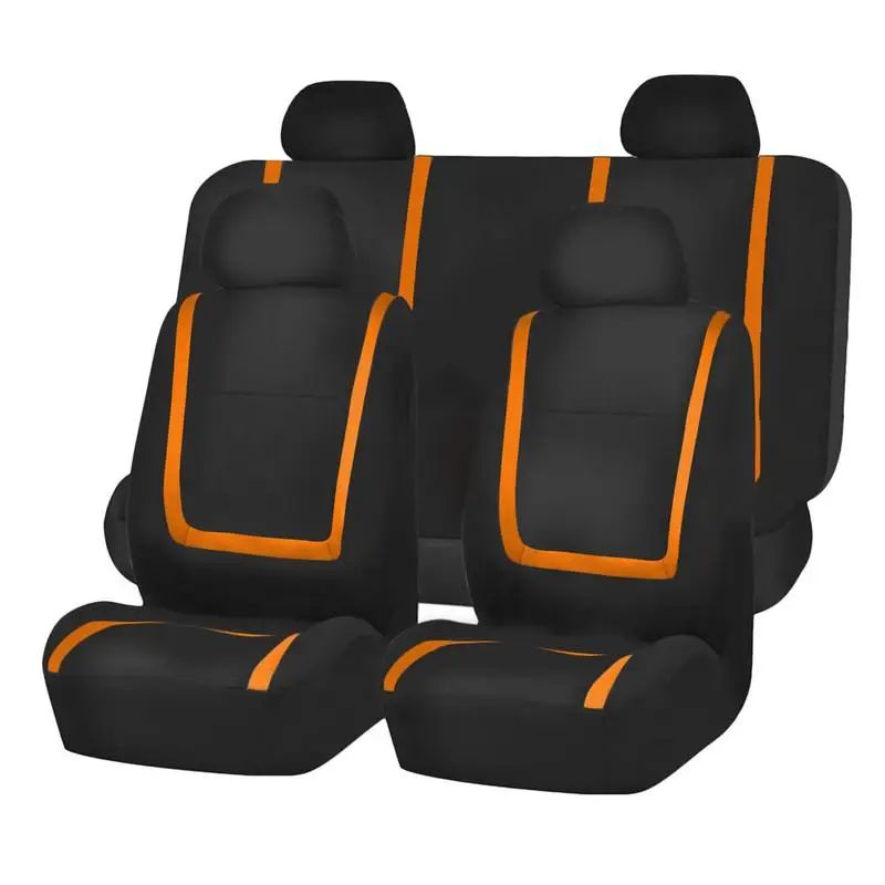 9 шт./компл. авто чехлы для сидений седан грузовик Ван Four Seasons универсальные чехлы сидений автомобиля 10 Цвета аксессуары для интерьера - Название цвета: Orange