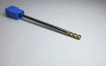 

wholesale 10PCS L=100mm HRC58 4MM longshank total length 100mm carbide Flat end mills milling cutter 4 flutes machine for steel